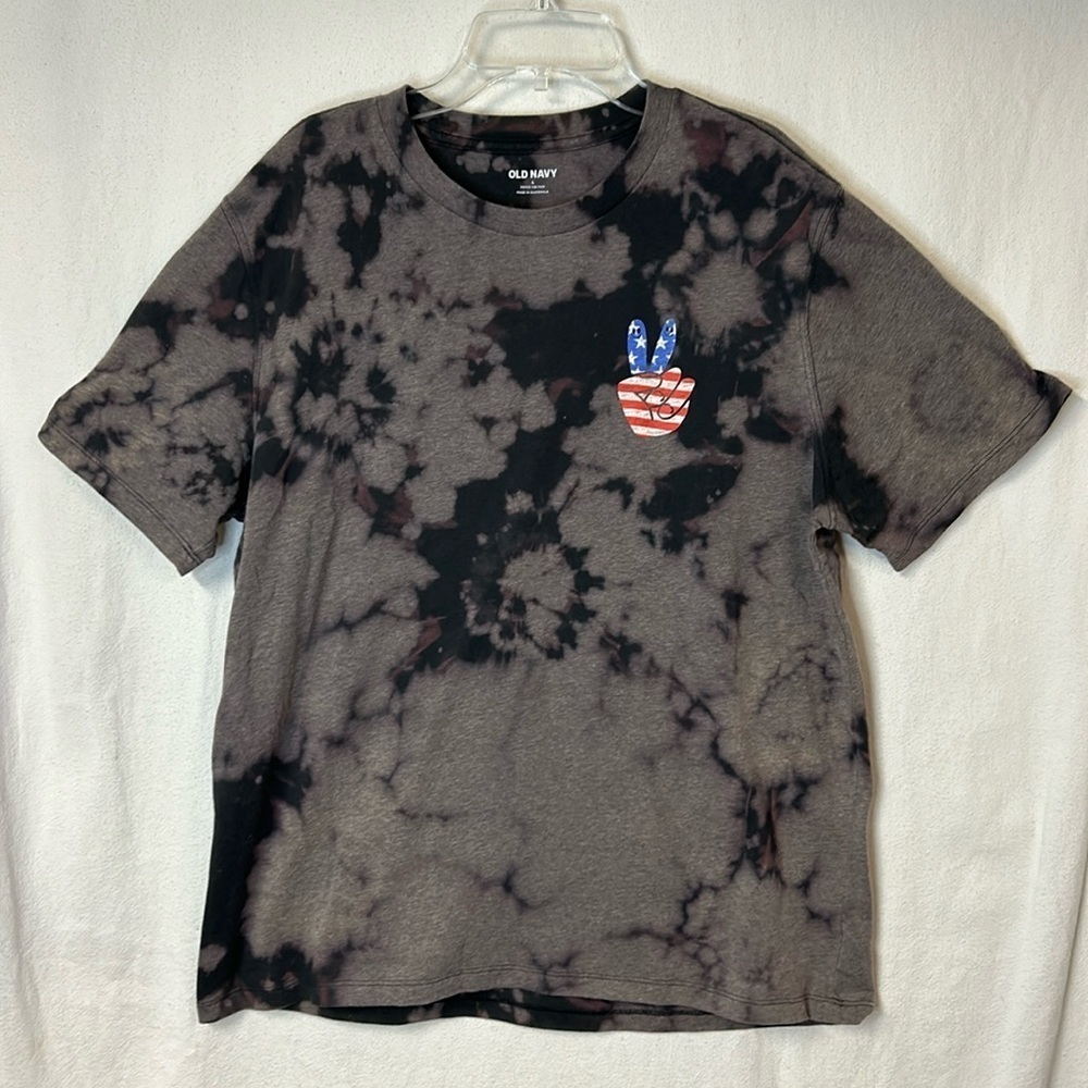 Old Navy Men’s Tee Shirt Size L Black With Custom Bleach Design Better Together